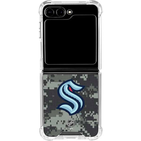 NHL Seattle Kraken Camo Galaxy Z Flip6 Clear Case