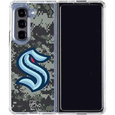 NHL Seattle Kraken Camo Galaxy Z Fold5 5G Clear Case