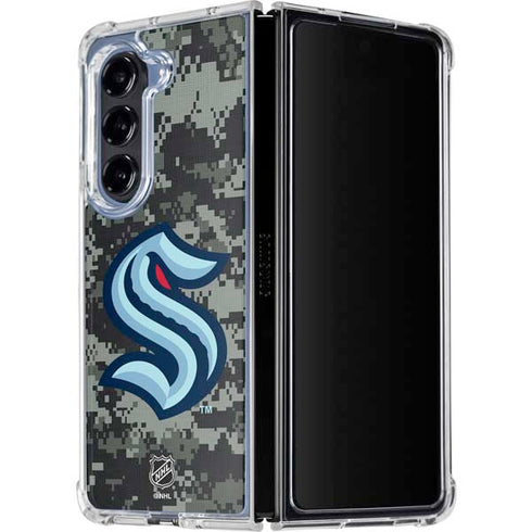 NHL Seattle Kraken Camo Galaxy Z Fold5 5G Clear Case