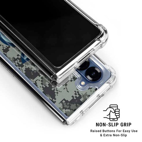 NHL Seattle Kraken Camo Galaxy Z Fold6 Clear Case