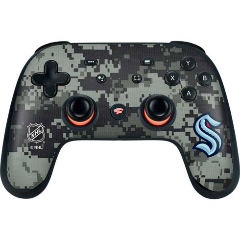 NHL Seattle Kraken Camo Google Stadia Controller Skin