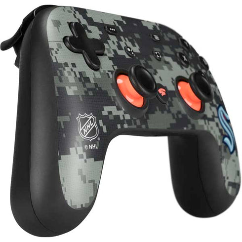 NHL Seattle Kraken Camo Google Stadia Controller Skin