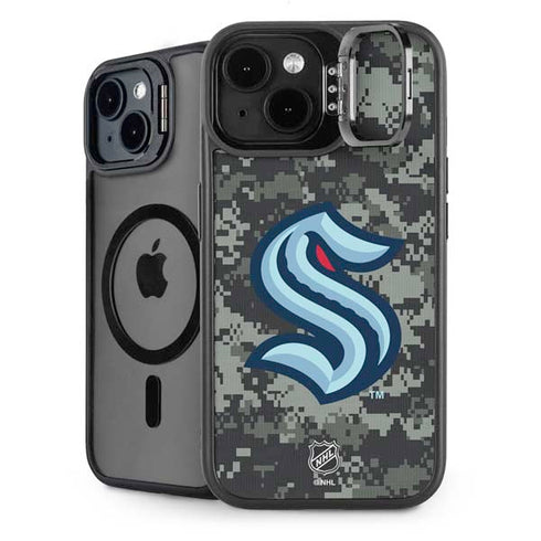 NHL Seattle Kraken Camo iPhone 14 Kickstand Case