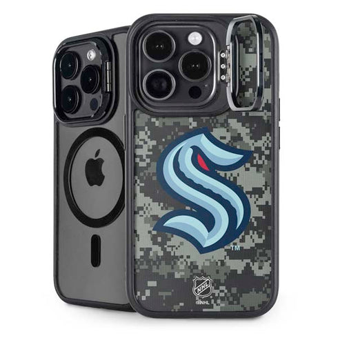NHL Seattle Kraken Camo iPhone 14 Pro Max Kickstand Case