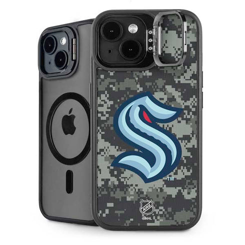 NHL Seattle Kraken Camo iPhone 15 Plus Kickstand Case