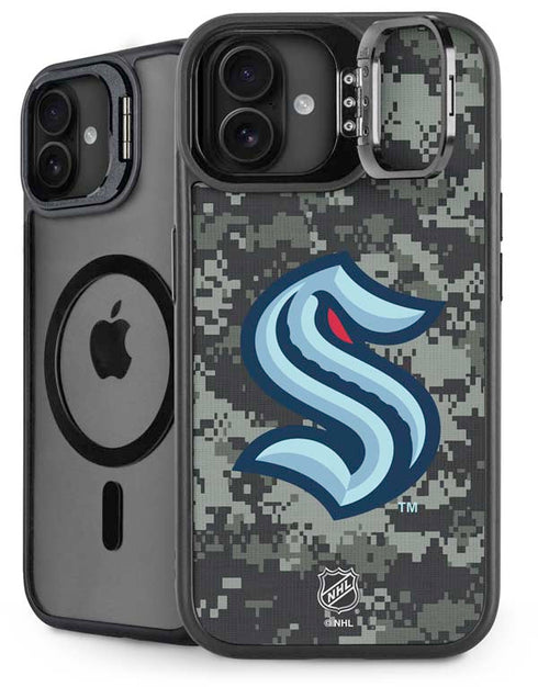 NHL Seattle Kraken Camo iPhone 16 Kickstand Case