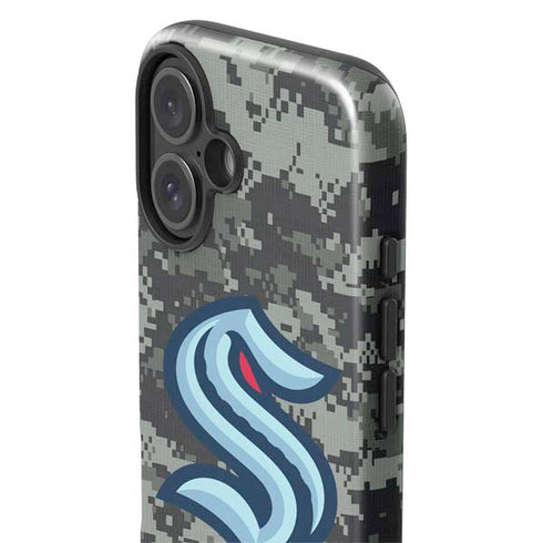 NHL Seattle Kraken Camo iPhone 16 Plus Impact Case