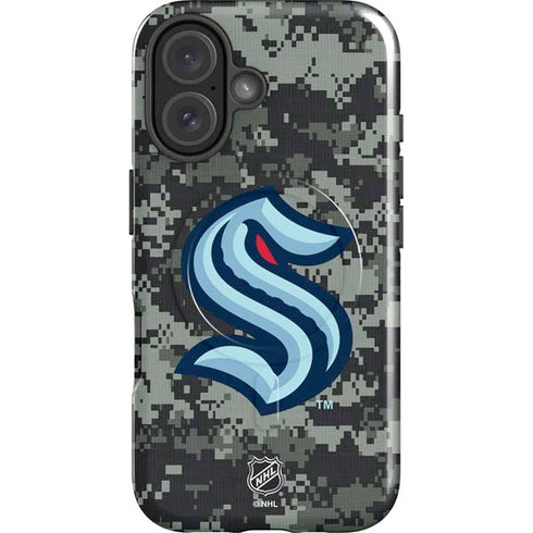 NHL Seattle Kraken Camo iPhone 16 Plus Magsafe Impact Case
