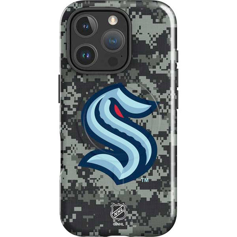 NHL Seattle Kraken Camo iPhone 16 Pro Magsafe Impact Case