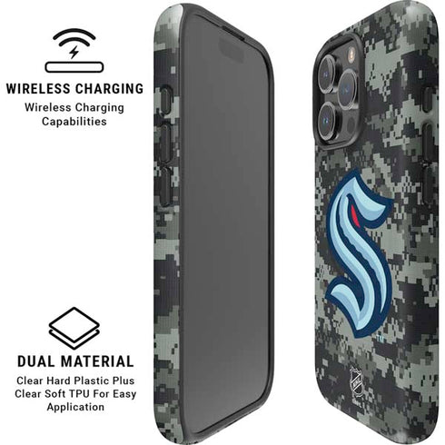 NHL Seattle Kraken Camo iPhone 16 Pro Max Magsafe Impact Case