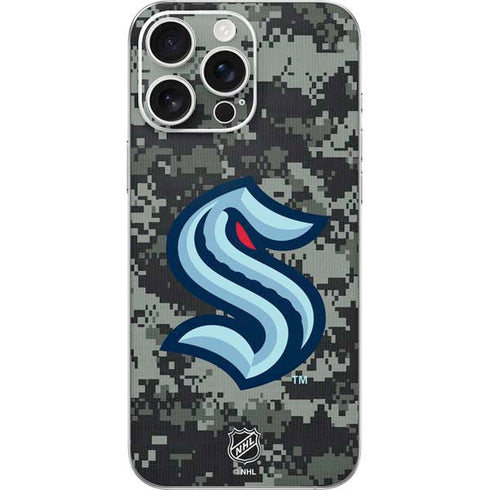 NHL Seattle Kraken Camo iPhone 16 Pro Max Skin
