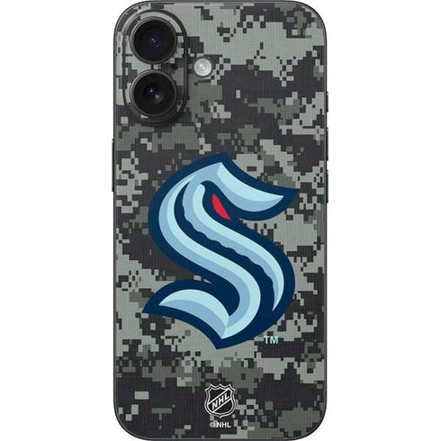 NHL Seattle Kraken Camo iPhone 16 Skin