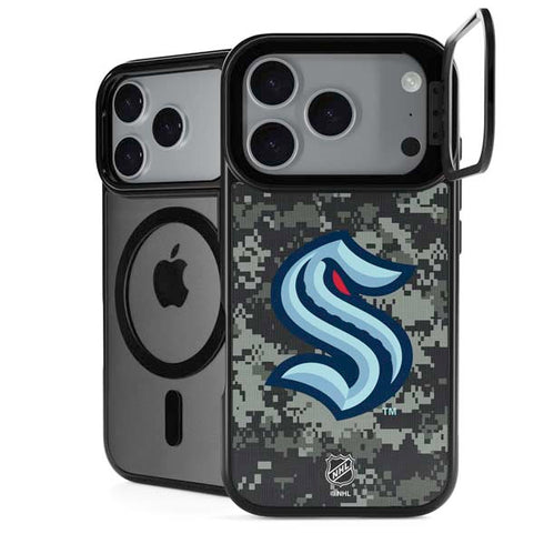 NHL Seattle Kraken Camo iPhone 18 Pro Kickstand Case