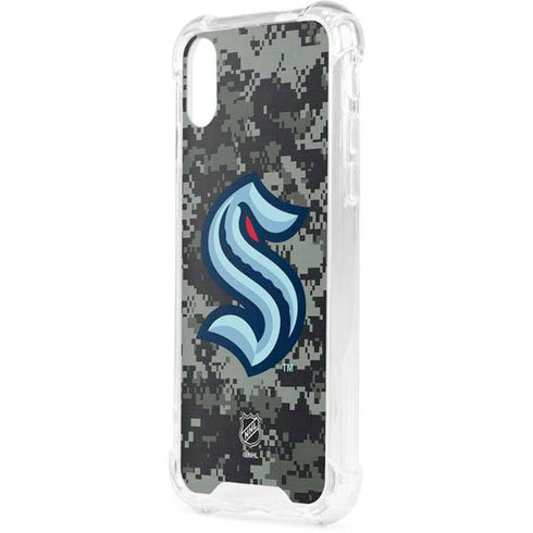NHL Seattle Kraken Camo iPhone XS Clear Case