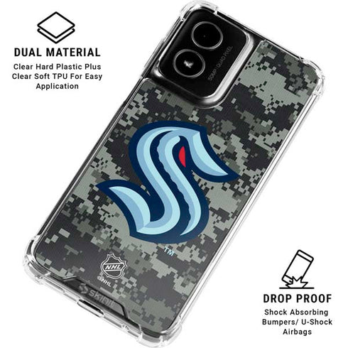 NHL Seattle Kraken Camo Moto G Power 5G (2024) Clear Case