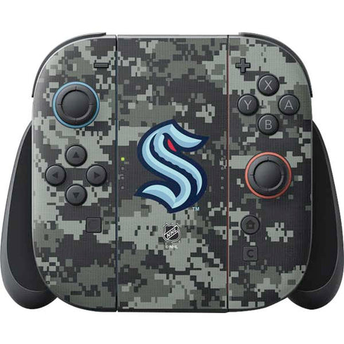 NHL Seattle Kraken Camo Nintendo Skins
