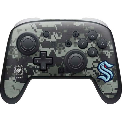 NHL Seattle Kraken Camo Nintendo Skins
