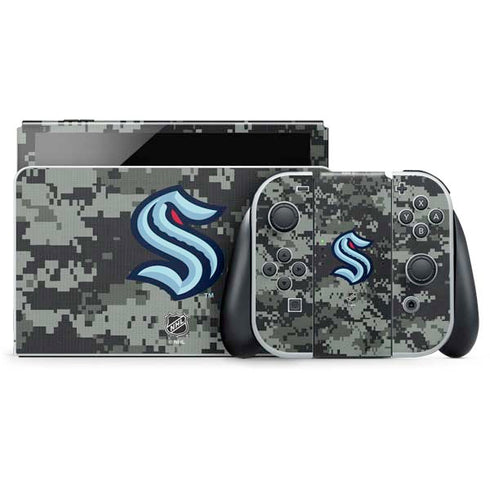NHL Seattle Kraken Camo Nintendo Skins