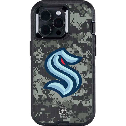 NHL Seattle Kraken Camo Otterbox Defender iPhone Skin