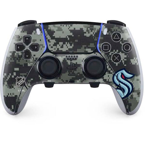 NHL Seattle Kraken Camo PS5 DualSense Edge Pro Controller Skin