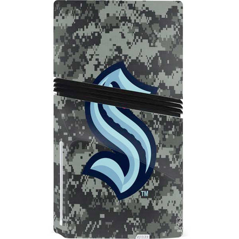 NHL Seattle Kraken Camo PS5 Pro Disk Bundle Skin