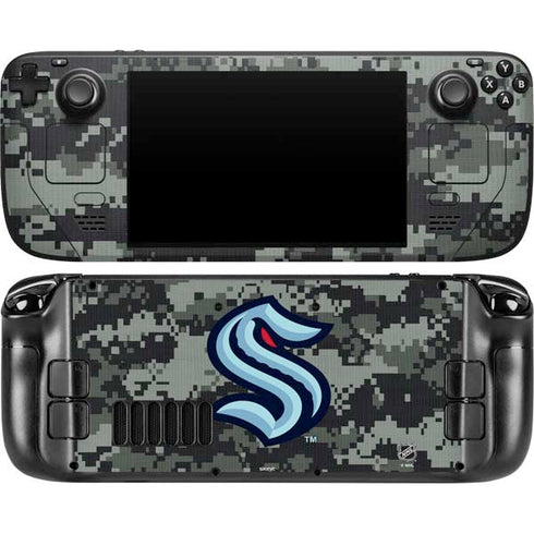 NHL Seattle Kraken Camo Steam Deck Handheld Gaming Computer OLED Skin