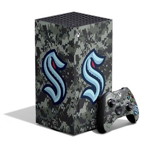 NHL Seattle Kraken Camo XBox Series X Digital Edition Bundle Skin