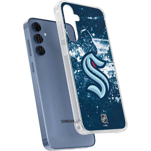 NHL Seattle Kraken Frozen Galaxy A55 5G Clear Case