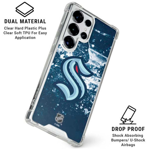NHL Seattle Kraken Frozen Galaxy S25 Ultra Clear Case