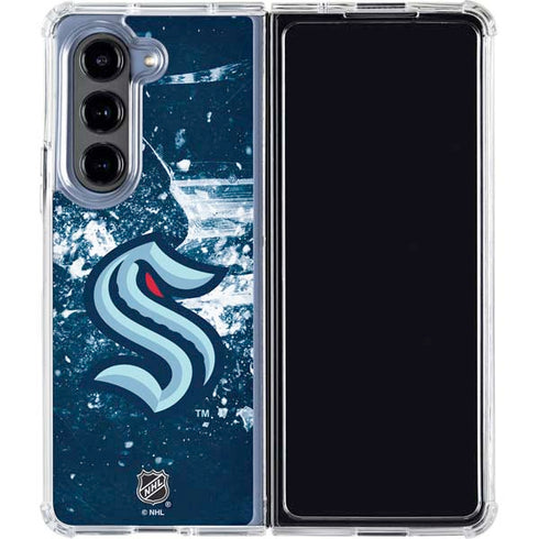 NHL Seattle Kraken Frozen Galaxy Z Fold5 5G Clear Case