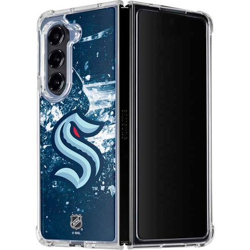 NHL Seattle Kraken Frozen Galaxy Z Fold5 5G Clear Case