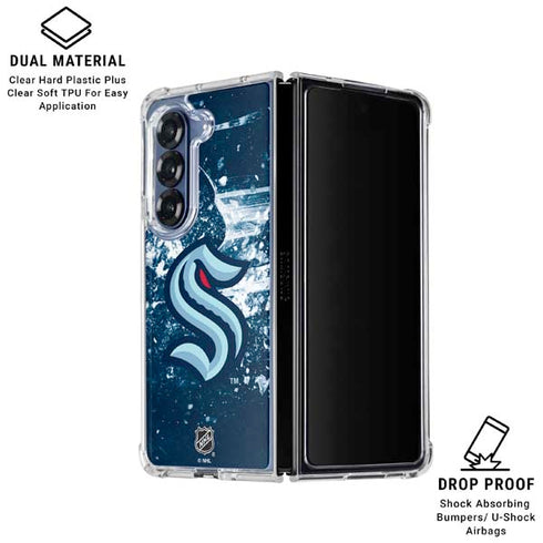 NHL Seattle Kraken Frozen Galaxy Z Fold7 Clear Case