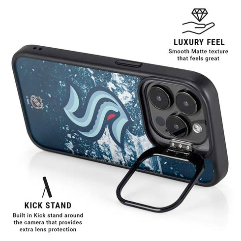 NHL Seattle Kraken Frozen iPhone 14 Pro Max Kickstand Case