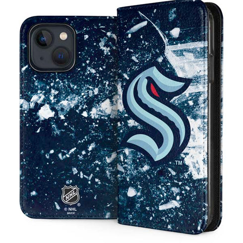 NHL Seattle Kraken Frozen iPhone 15 Plus Folio Case