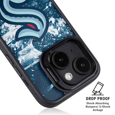 NHL Seattle Kraken Frozen iPhone 15 Plus Kickstand Case