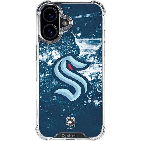 NHL Seattle Kraken Frozen iPhone 16 Plus Clear Case