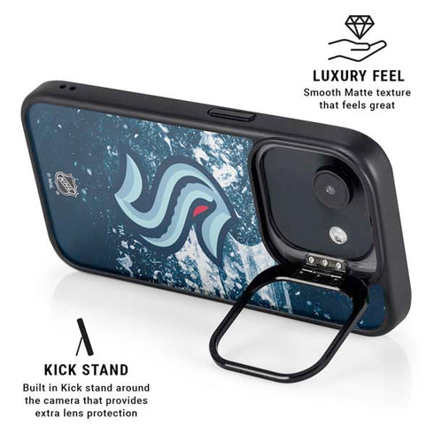 NHL Seattle Kraken Frozen iPhone 16e Kickstand Case
