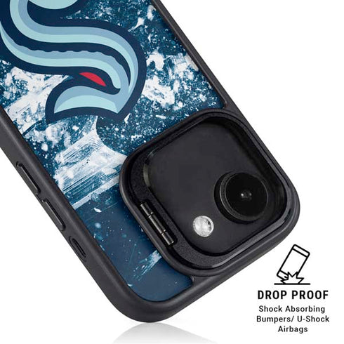 NHL Seattle Kraken Frozen iPhone 16e Kickstand Case