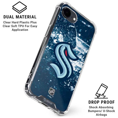 NHL Seattle Kraken Frozen iPhone 16e Clear Case