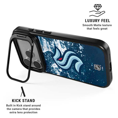 NHL Seattle Kraken Frozen iPhone 17 Pro Kickstand Case