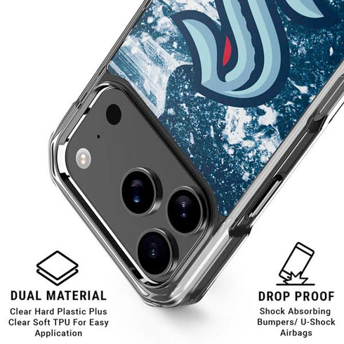 NHL Seattle Kraken Frozen iPhone 17 Pro Max Clear Case
