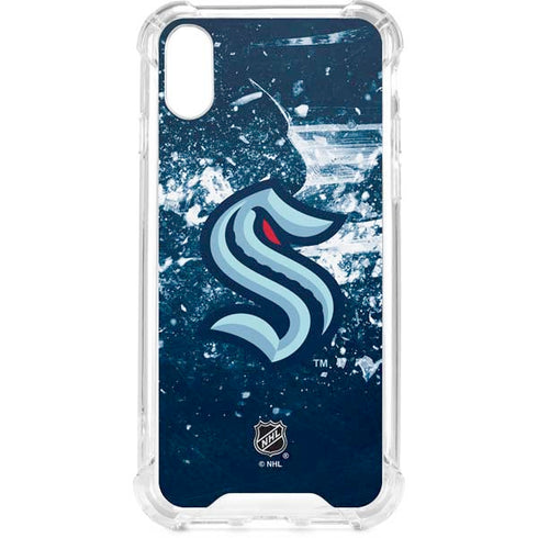 NHL Seattle Kraken Frozen iPhone XS Clear Case