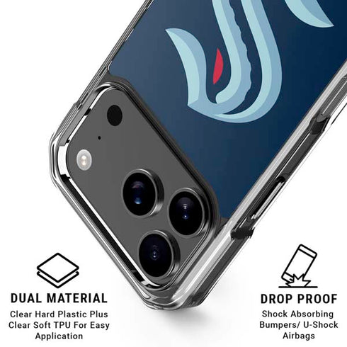 NHL Seattle Kraken iPhone 18 Pro Clear Case