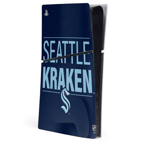 NHL Seattle Kraken Lineup PS5 Slim Digital Edition Console Skin