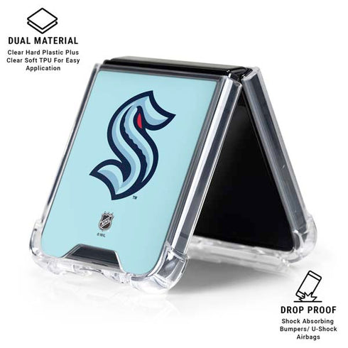 NHL Seattle Kraken Logo Galaxy Z Flip6 Clear Case