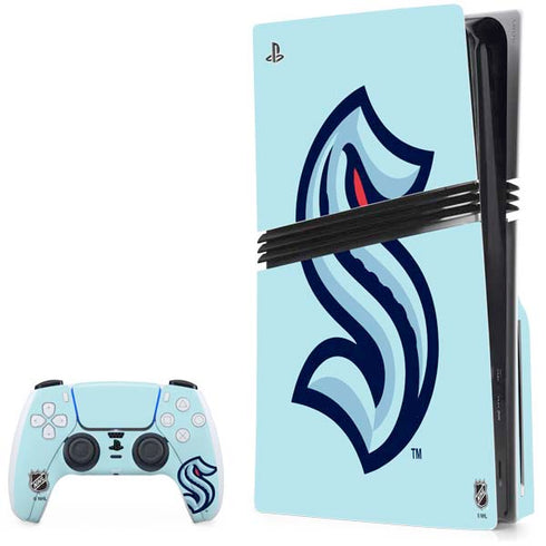 NHL Seattle Kraken Logo PS5 Pro Disk Bundle Skin