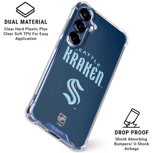 NHL Seattle Kraken Script Galaxy S25 Clear Case