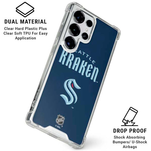 NHL Seattle Kraken Script Galaxy S25 Ultra Clear Case