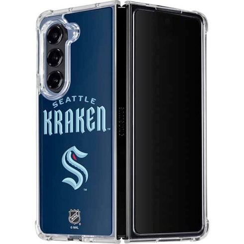 NHL Seattle Kraken Script Galaxy Z Fold5 5G Clear Case