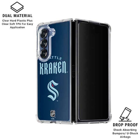NHL Seattle Kraken Script Galaxy Z Fold6 Clear Case